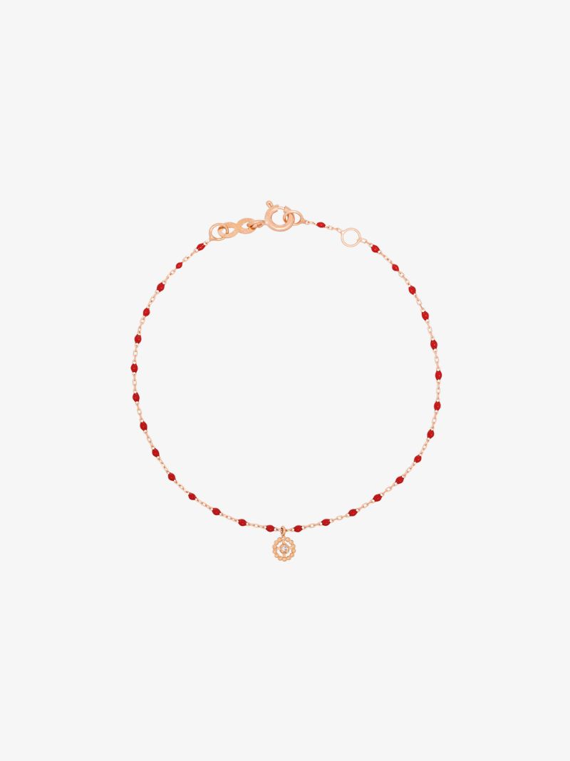 18k Rose Gold 17 Cm Beaded Diamond Bracelet