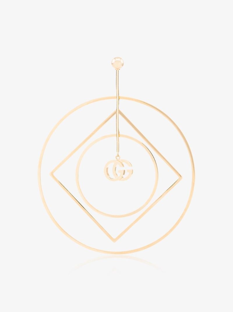 18k Yellow Gold Gg Hoop Earring