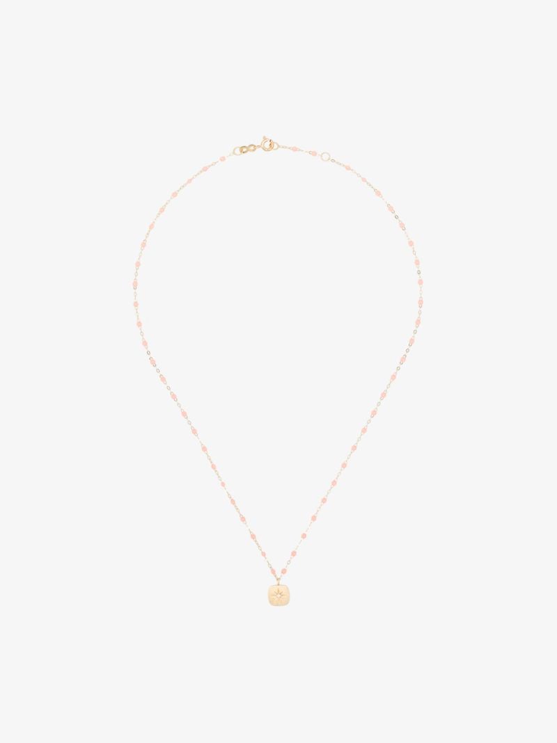 18k Yellow Gold Miss Gigi 42 Cm Beaded Diamond Necklace
