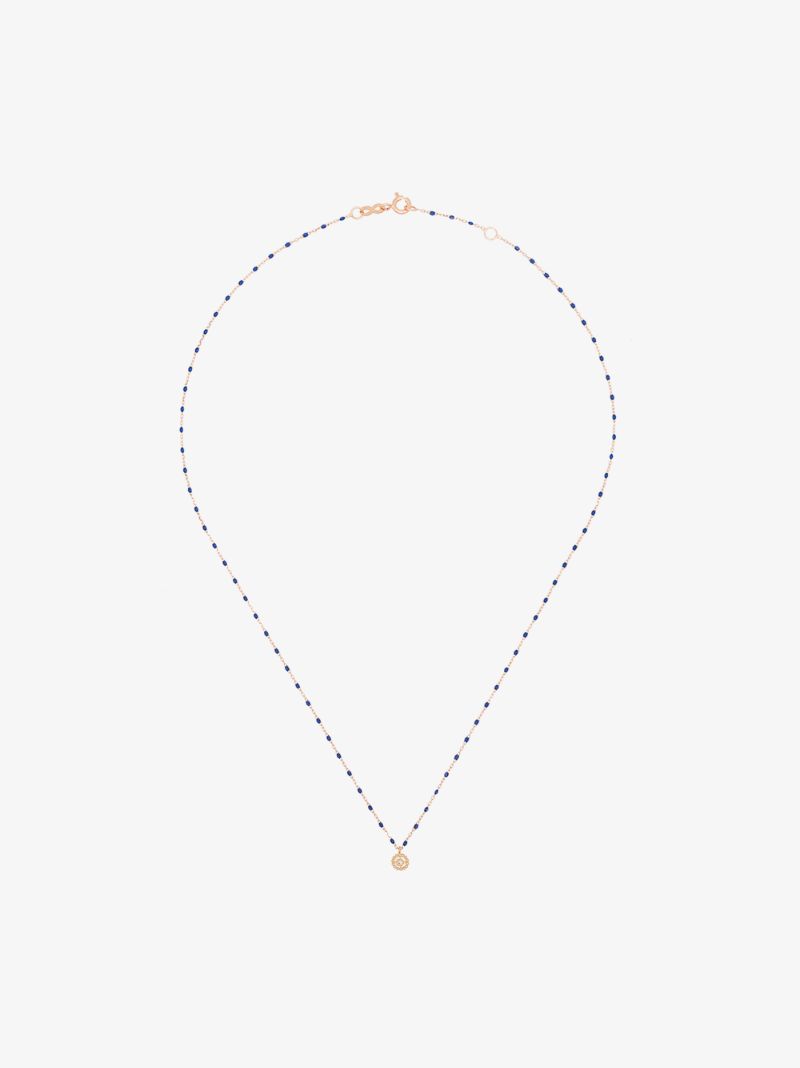 18k Rose Gold 42 Cm Beaded Diamond Necklace