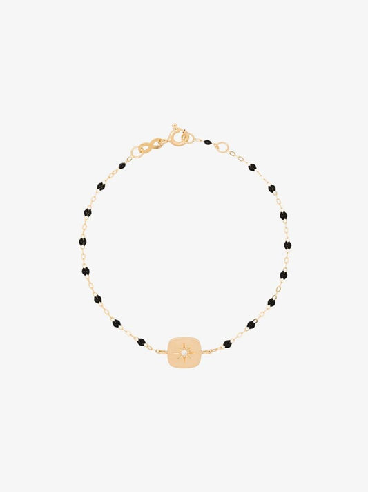 18k Yellow Gold Miss Gigi 17 Cm Beaded Diamond Bracelet
