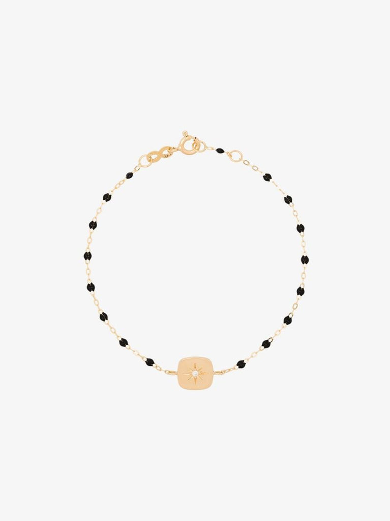 18k Yellow Gold Miss Gigi 17 Cm Beaded Diamond Bracelet