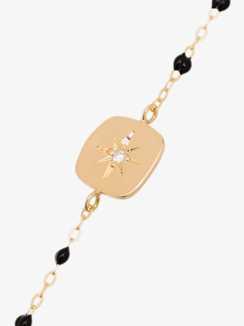 18k Yellow Gold Miss Gigi 17 Cm Beaded Diamond Bracelet