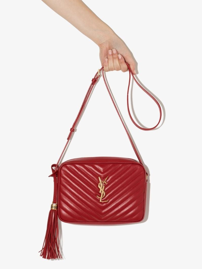 Red Lou Quilted Leather Camera Bag