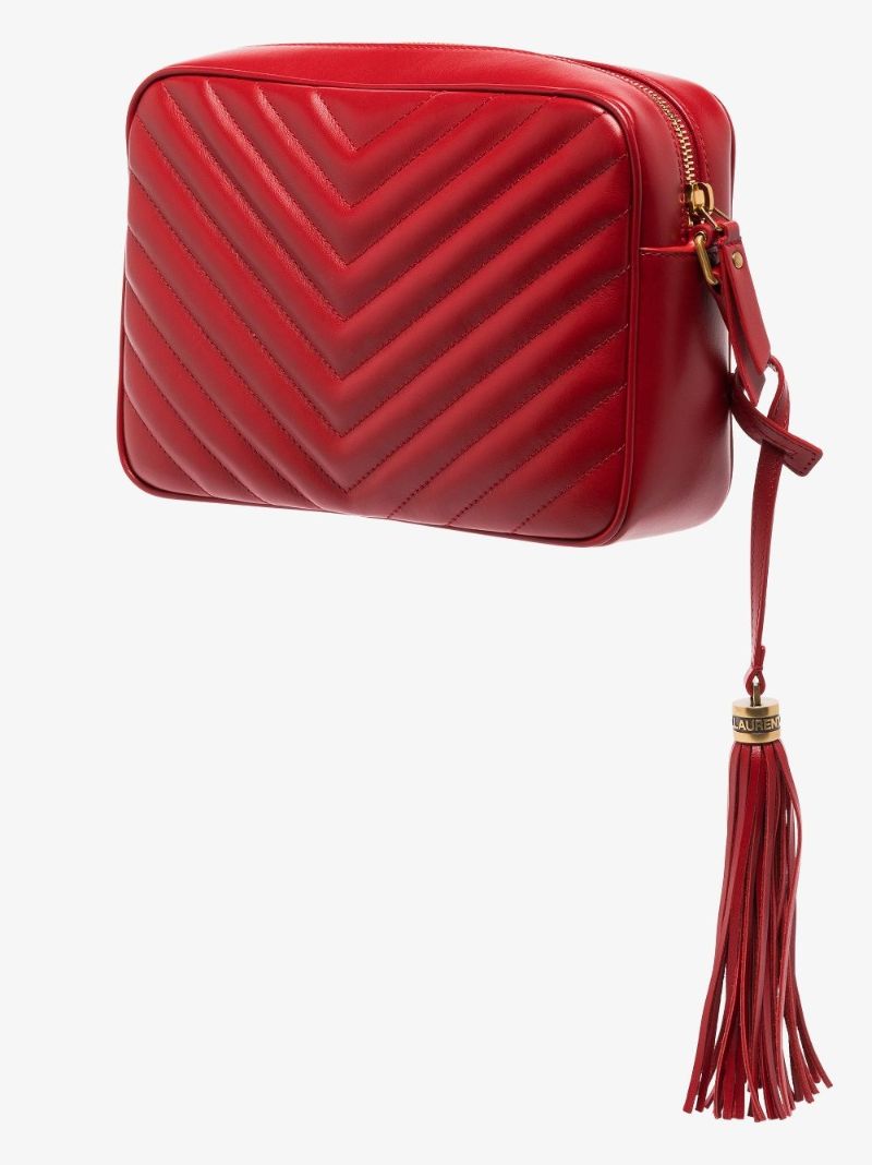 Red Lou Quilted Leather Camera Bag