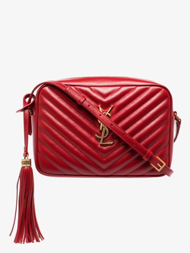 Red Lou Quilted Leather Camera Bag