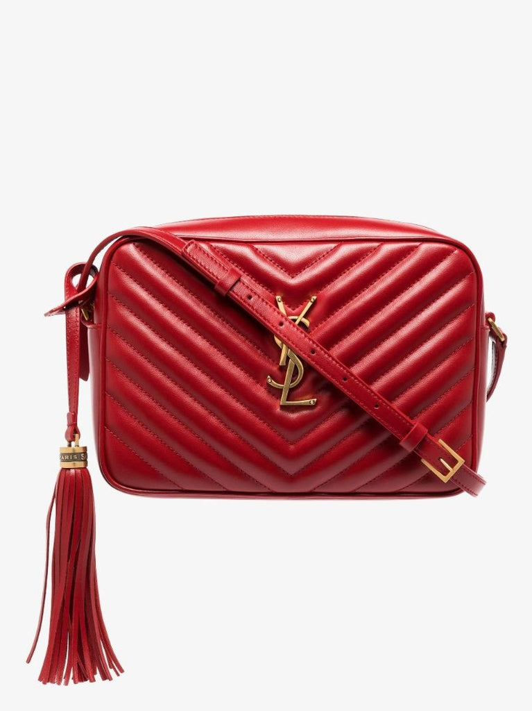 Red Lou Quilted Leather Camera Bag