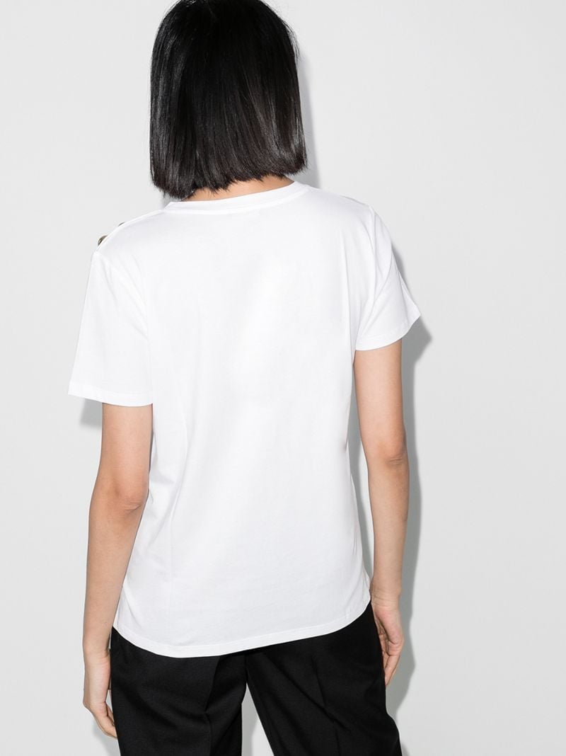 Three-button Logo Cotton T-shirt