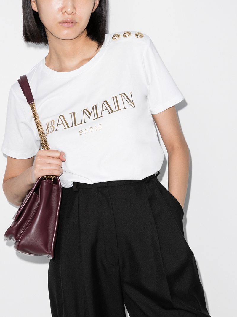 Three-button Logo Cotton T-shirt