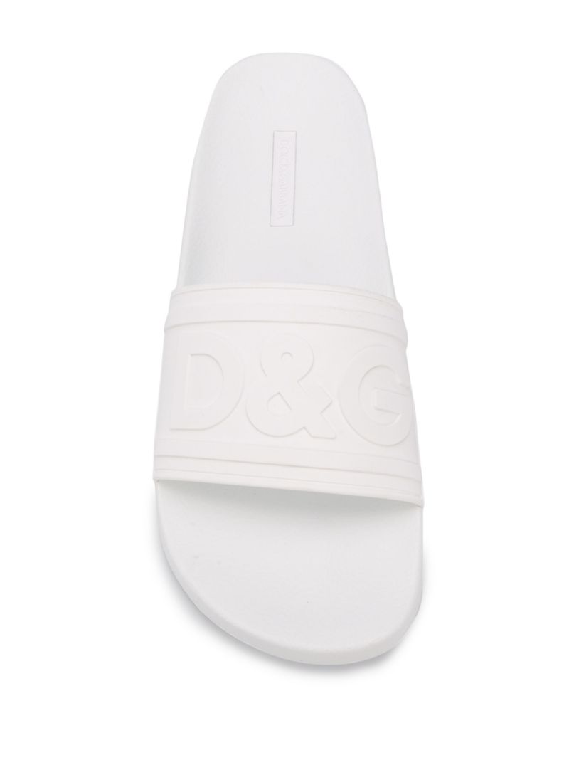 Black Logo Embossed Slides