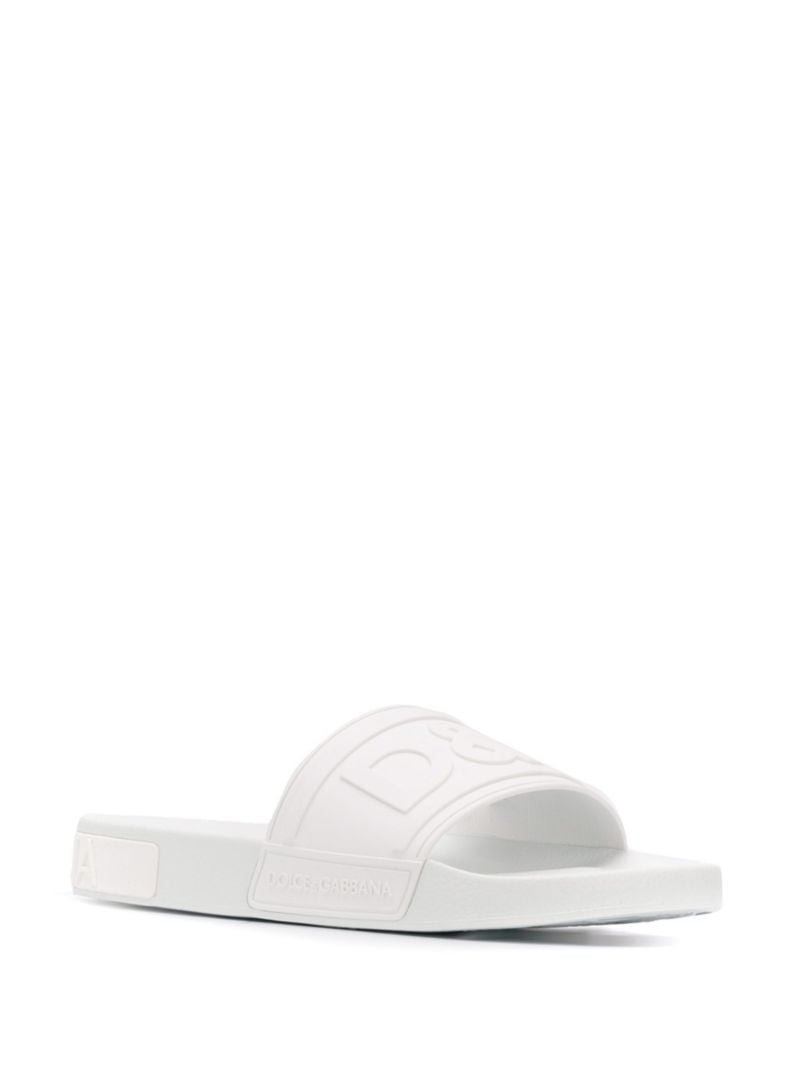Black Logo Embossed Slides