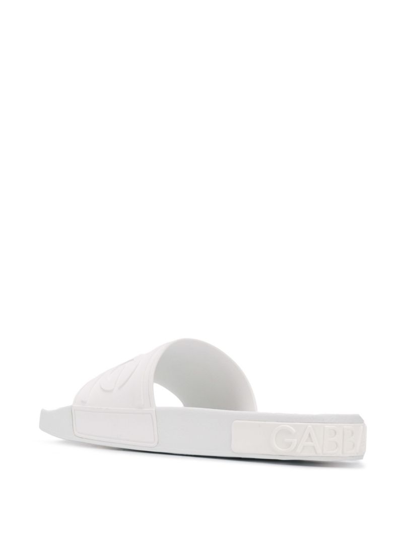 Black Logo Embossed Slides