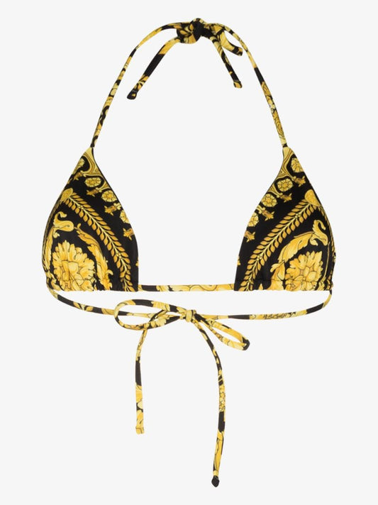 Baroque Print Bikini Top