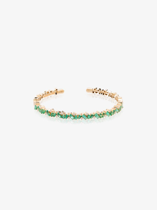 18k Yellow Gold Frenzy Emerald and Diamond Bracelet