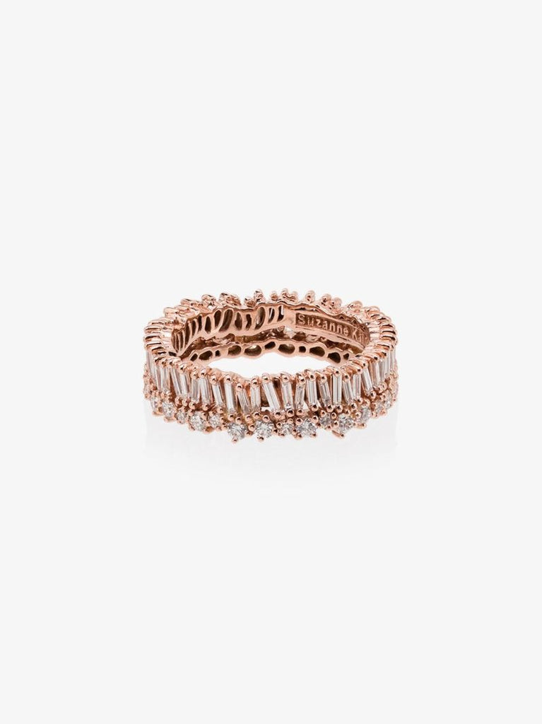 18k Rose Gold Fireworks Short Stack Diamond Ring