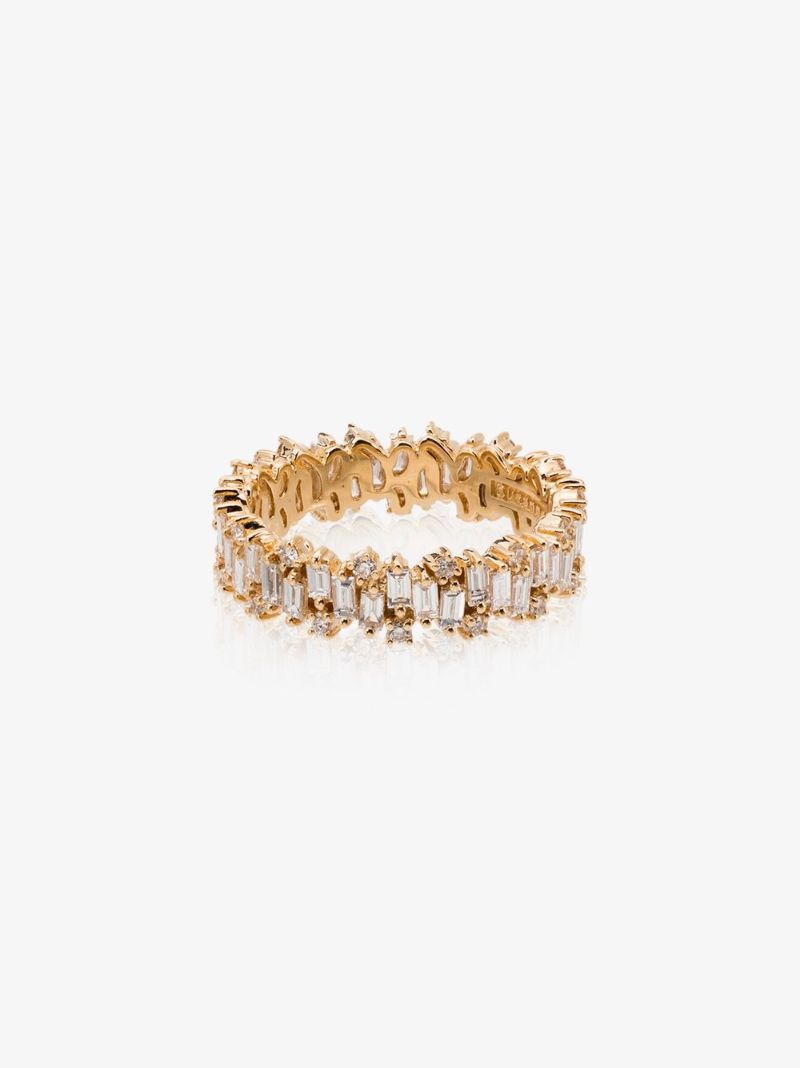 18k Yellow Gold Shimmer Diamond Ring