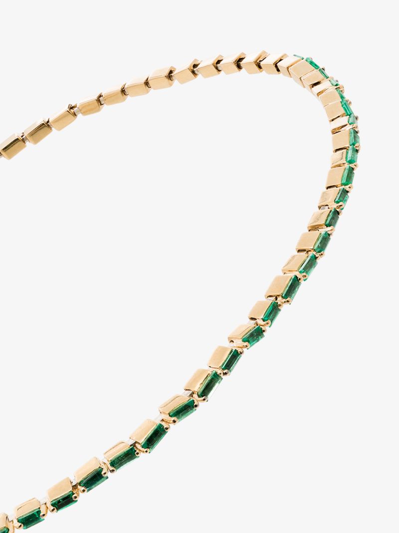 18k Yellow Gold Emerald Choker
