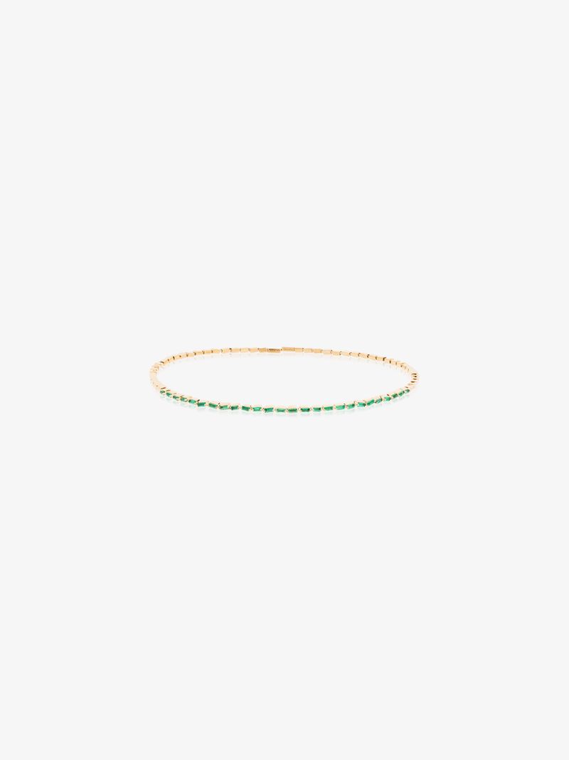 18k Yellow Gold Emerald Choker