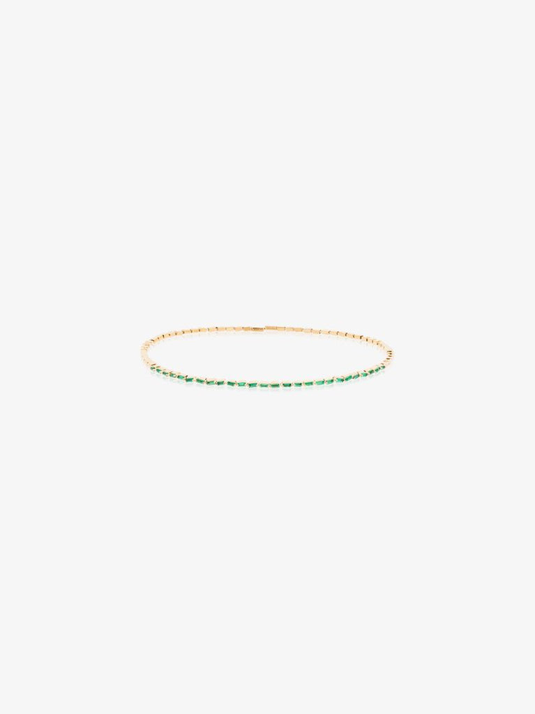 18k Yellow Gold Emerald Choker