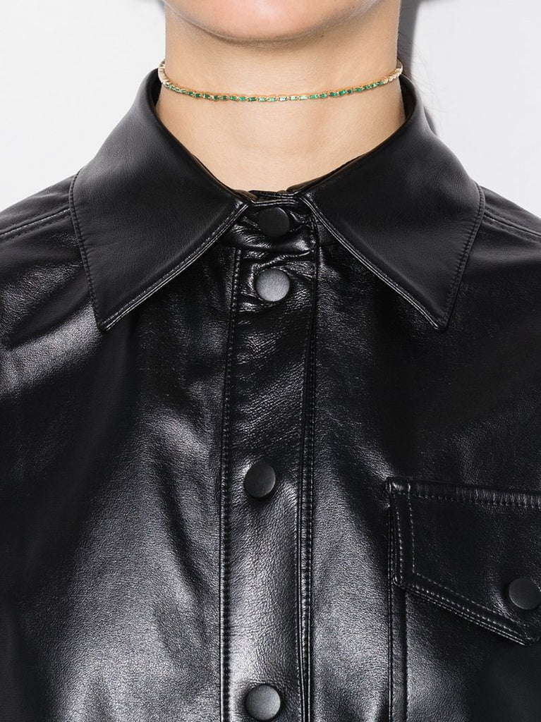 18k Yellow Gold Emerald Choker
