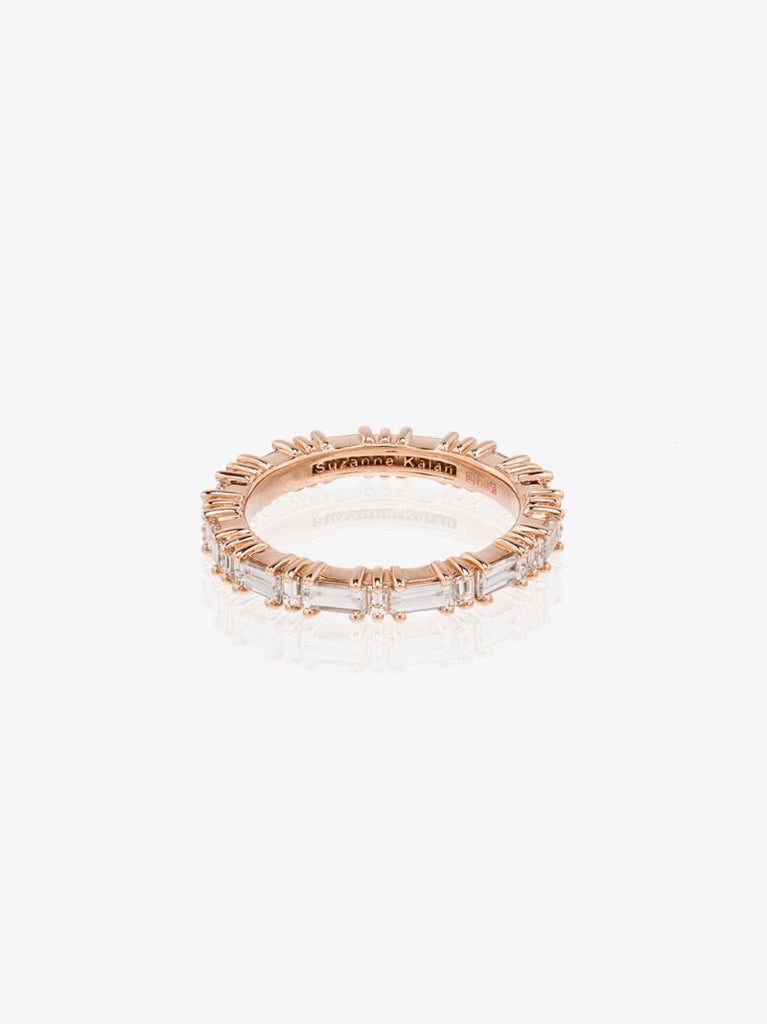 18k Rose Gold Horizontal Diamond Ring