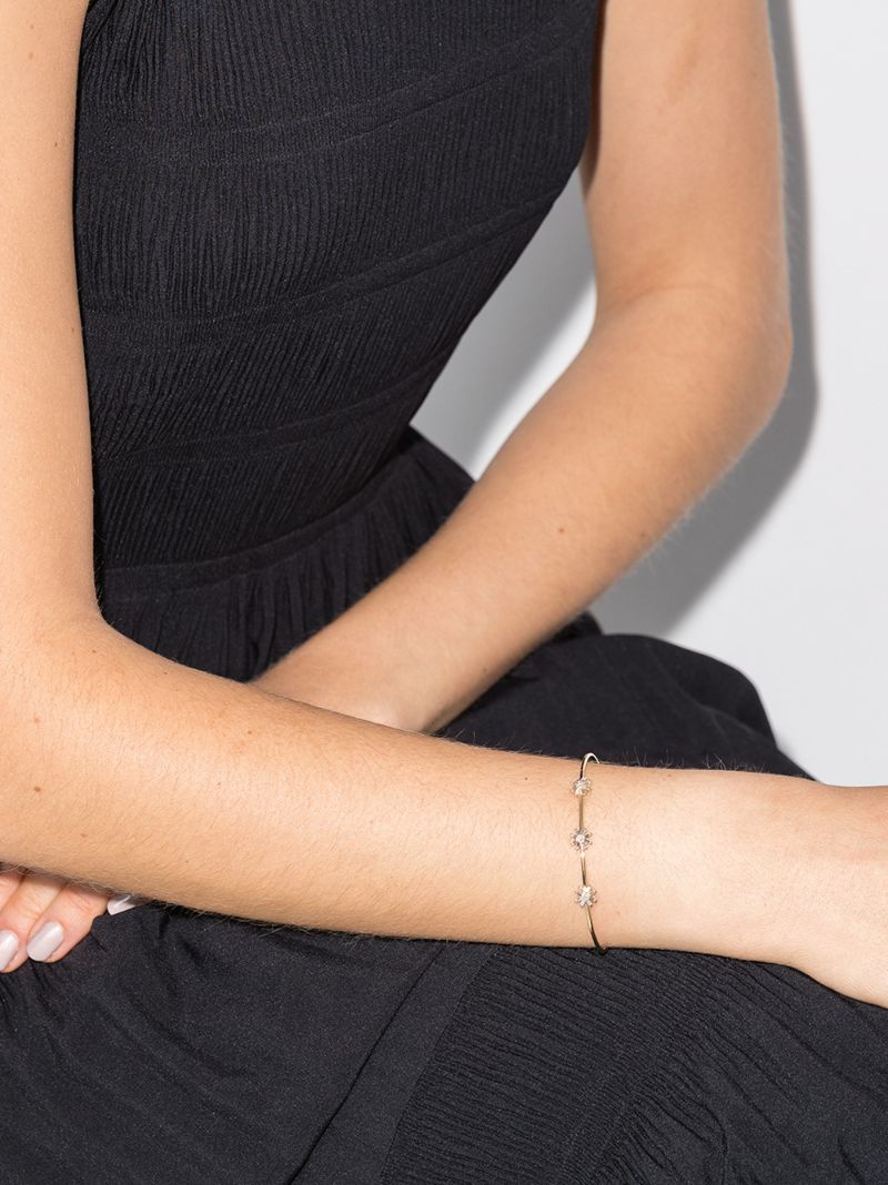 18k Rose Gold Flower Diamond Bracelet