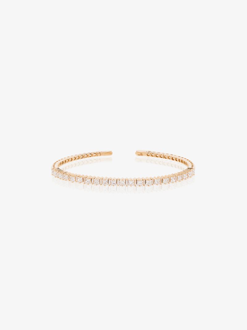 18k Yellow Gold Diamond Bangle Bracelet