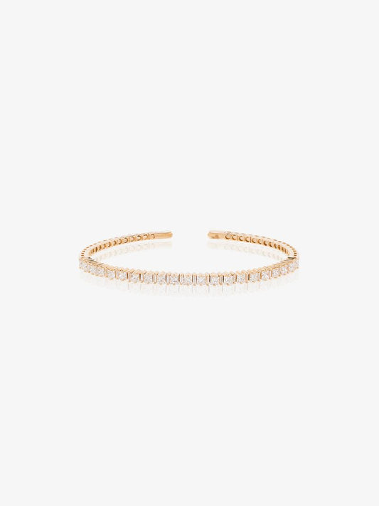 18k Yellow Gold Diamond Bangle Bracelet