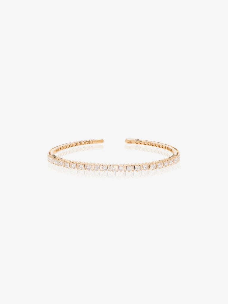 18k Yellow Gold Diamond Bangle Bracelet