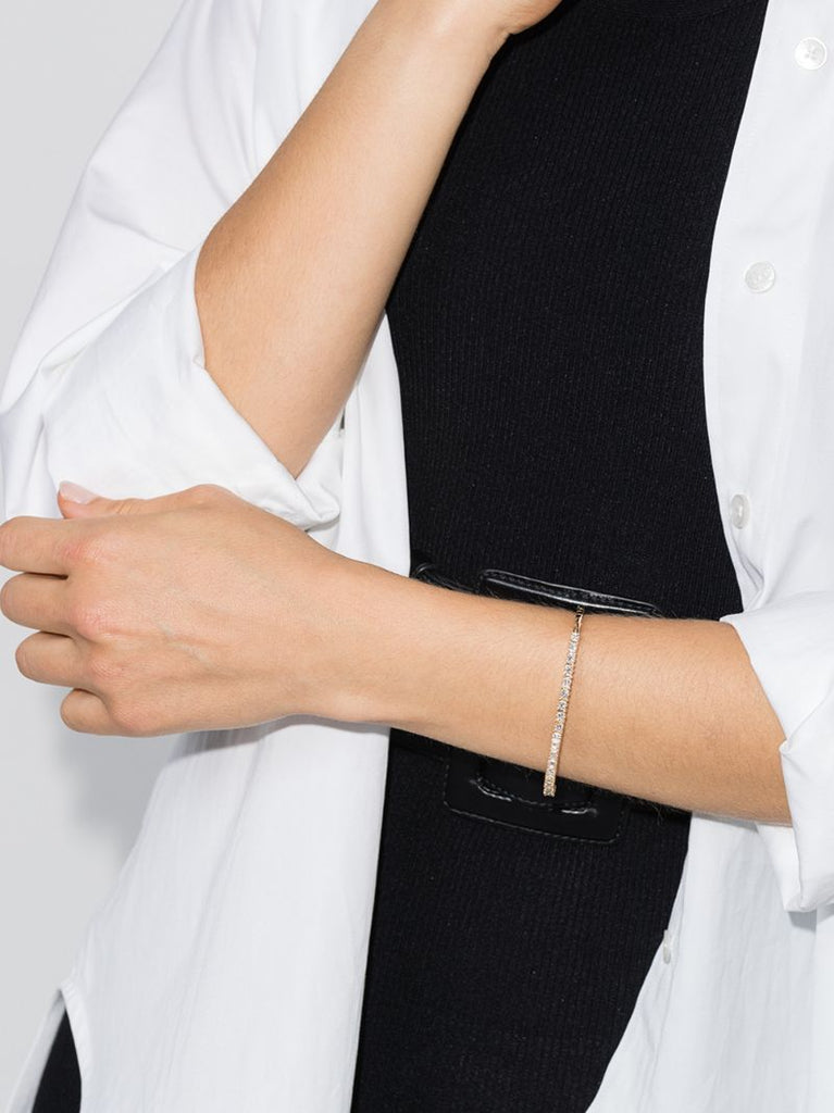 18k Yellow Gold Diamond Bangle Bracelet
