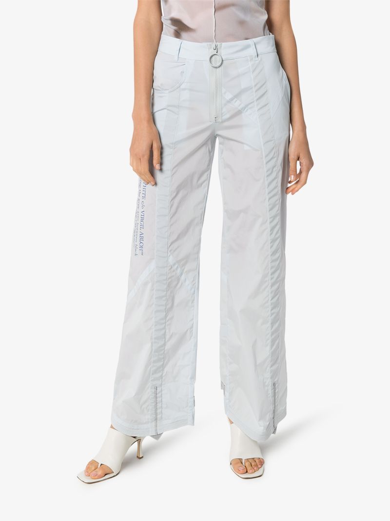 Zip-up Wide Leg Trousers