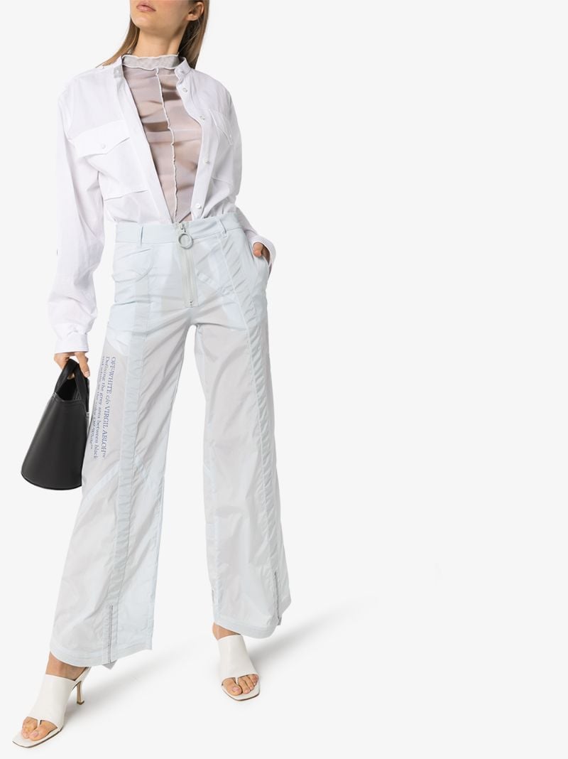 Zip-up Wide Leg Trousers