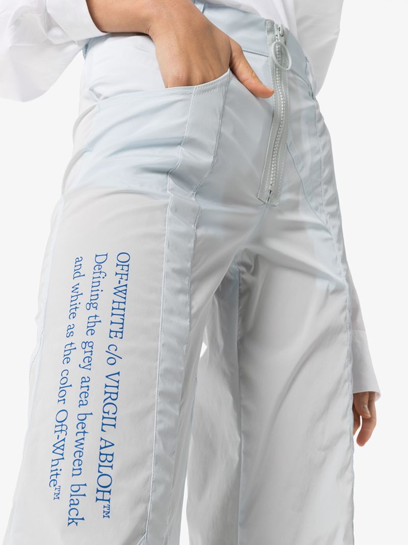 Zip-up Wide Leg Trousers