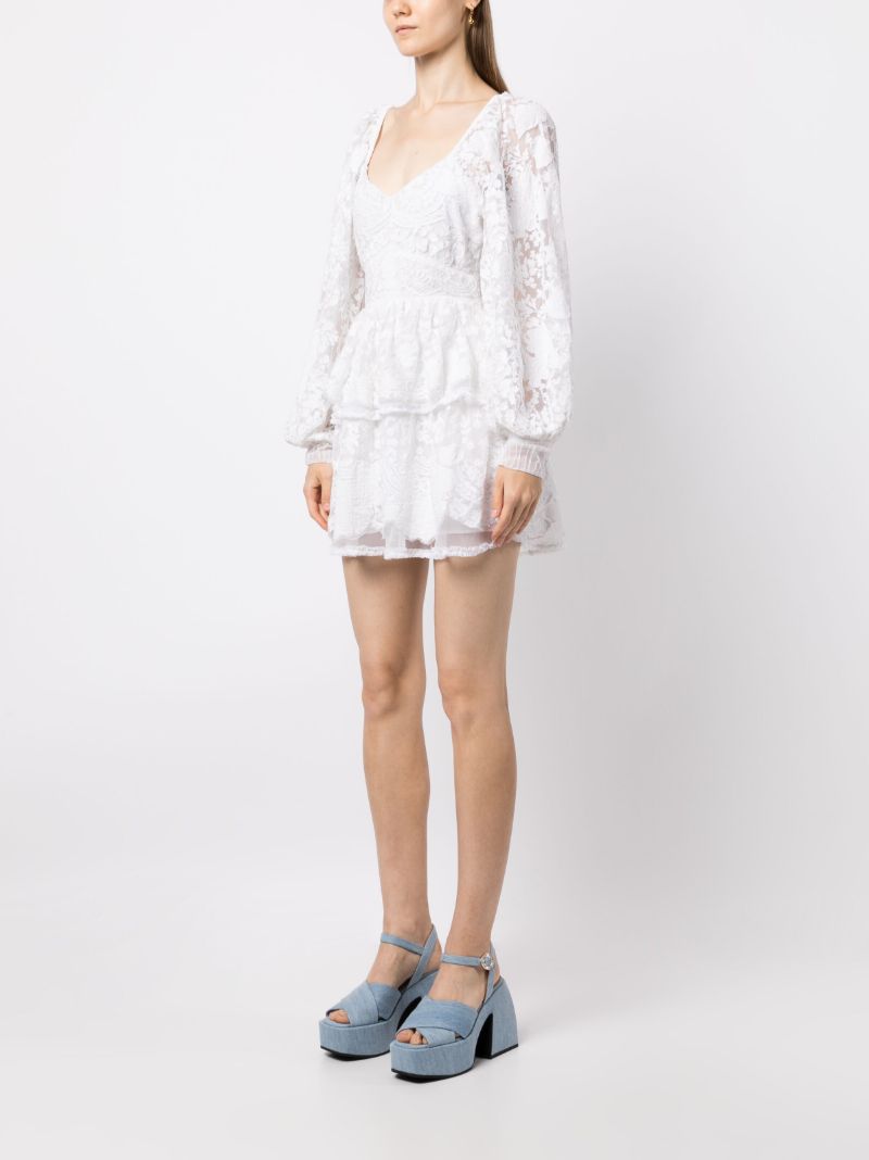 Astor Long-sleeved Silk Mini Dress