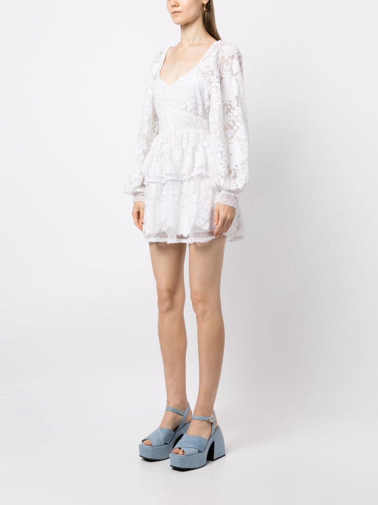 Astor Long-sleeved Silk Mini Dress