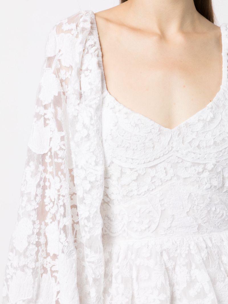 Astor Long-sleeved Silk Mini Dress