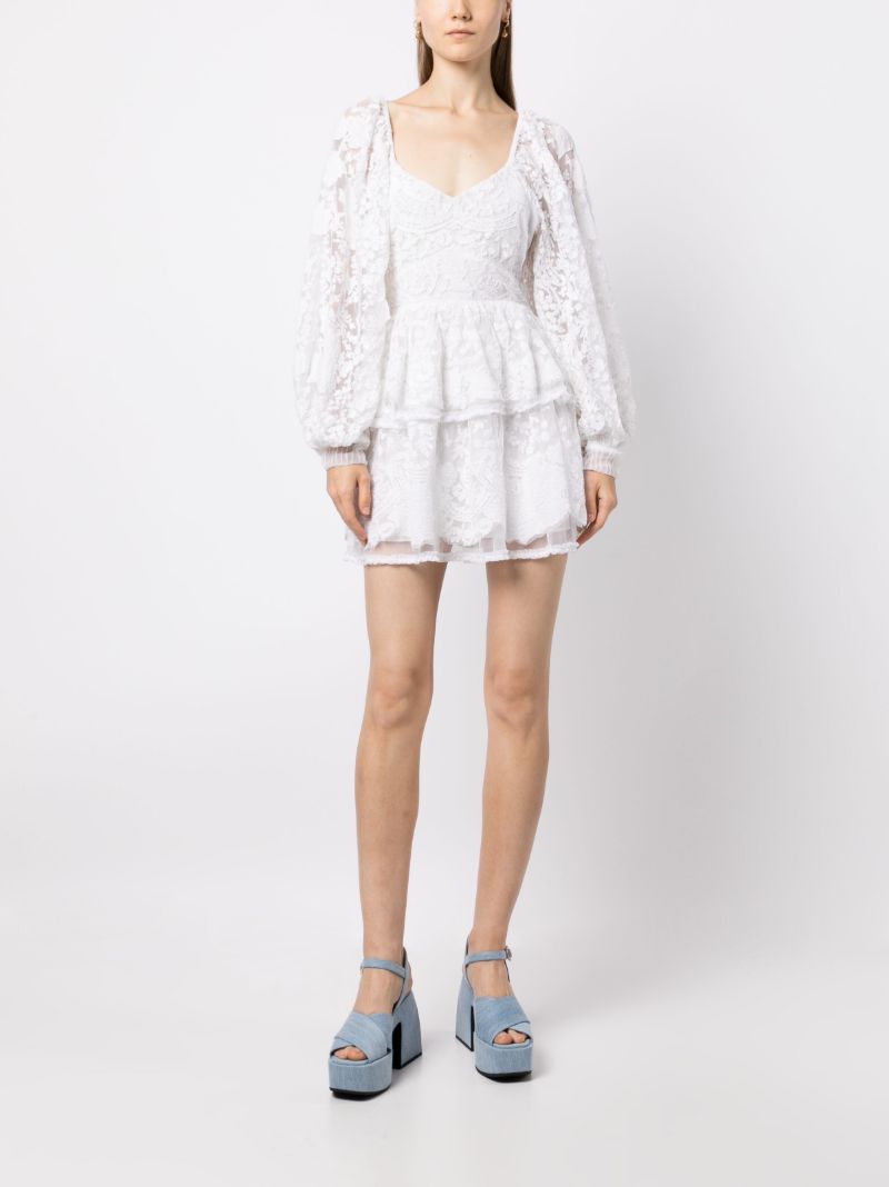 Astor Long-sleeved Silk Mini Dress