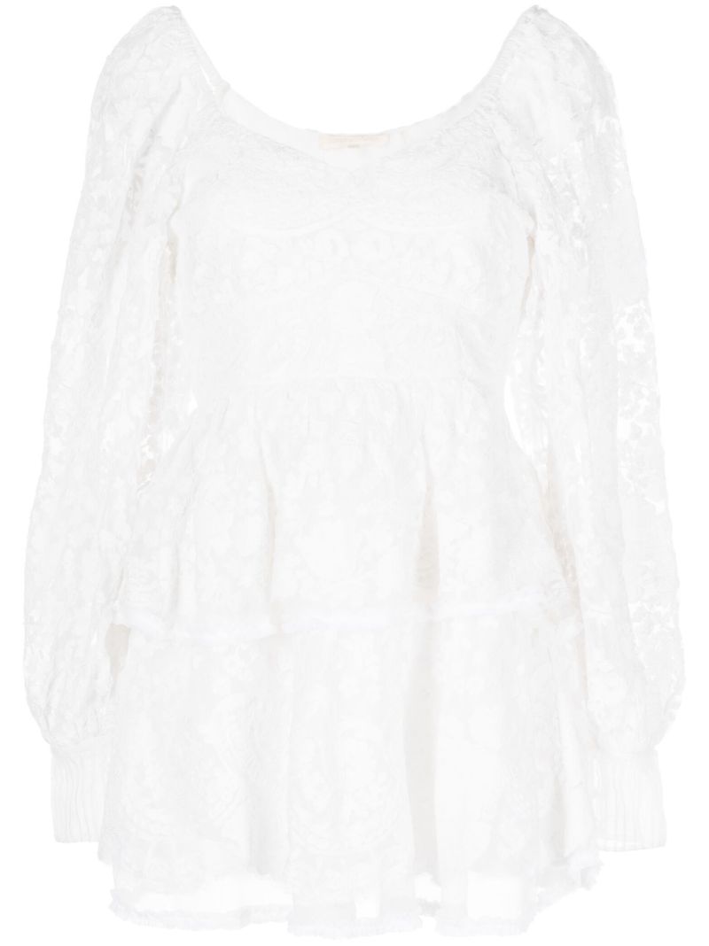 Astor Long-sleeved Silk Mini Dress