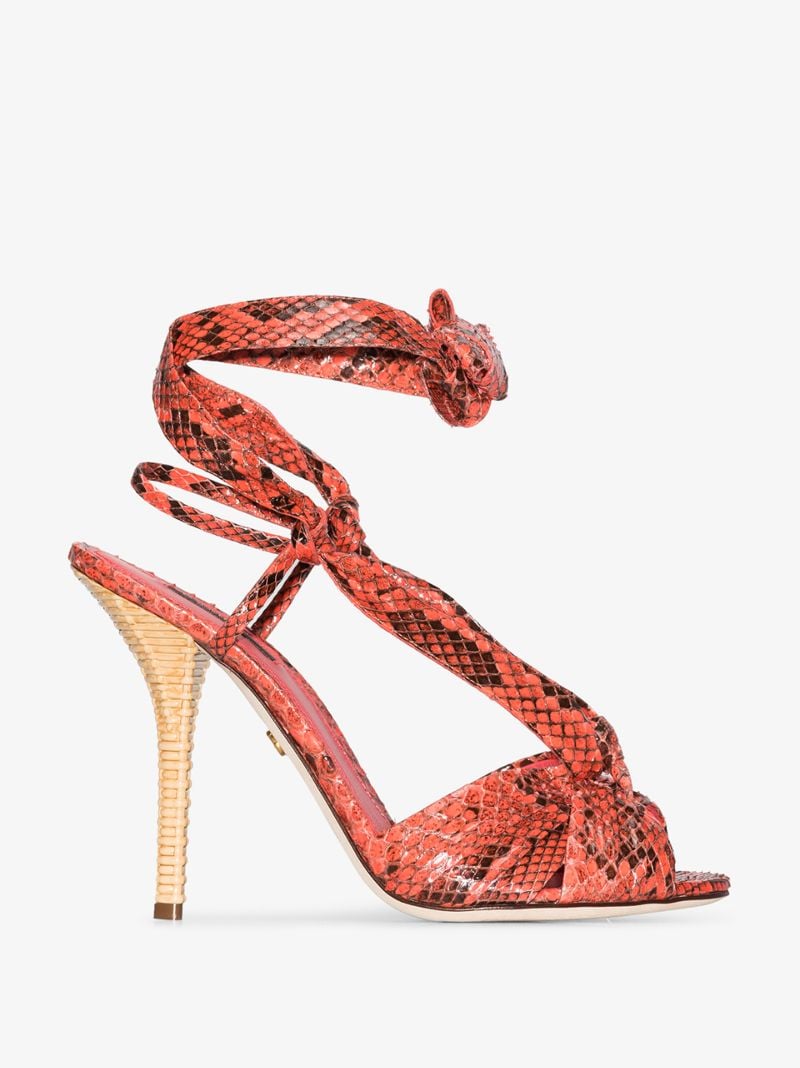 Coral 105 Python Effect Leather Sandals