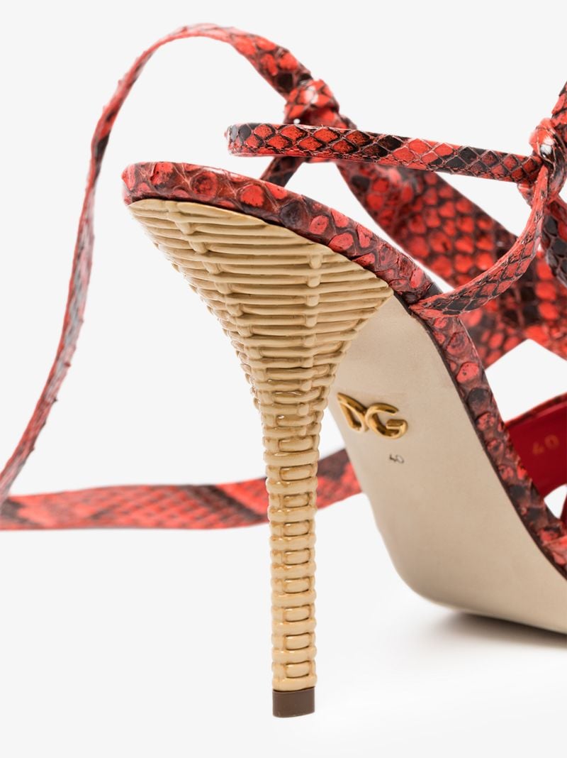 Coral 105 Python Effect Leather Sandals