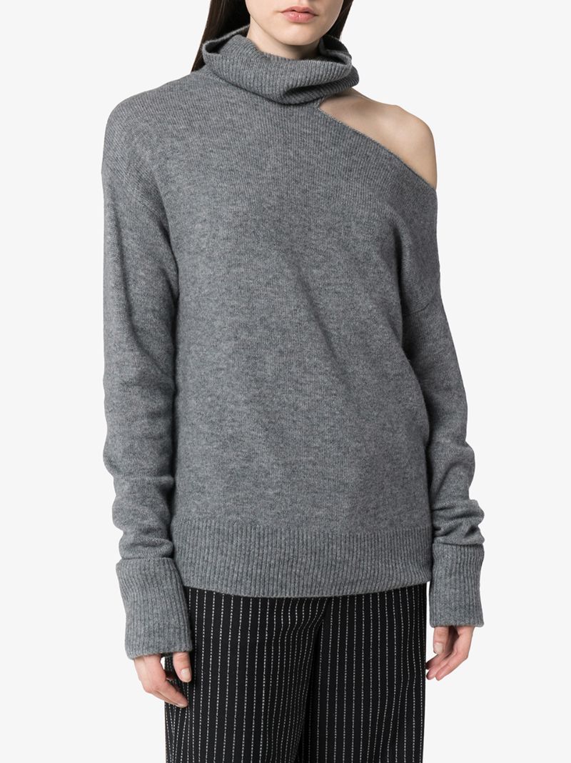 Grey Raundi Cut-out Sweater
