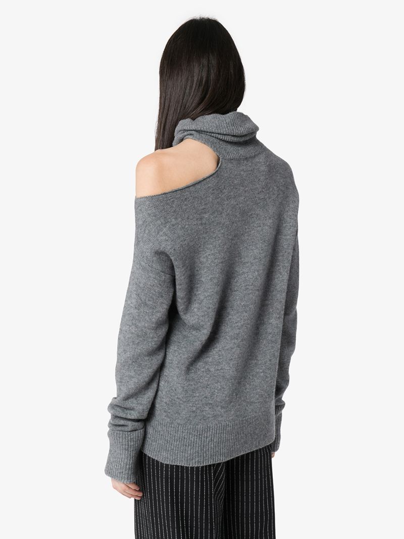 Grey Raundi Cut-out Sweater