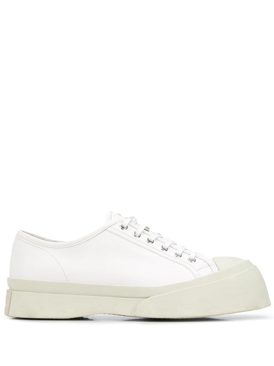 White Pablo Leather Platform Sneakers