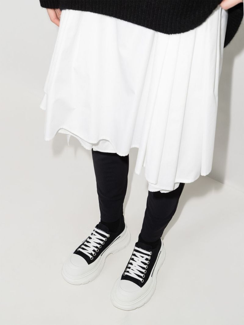 Black Tread Slick Sneakers