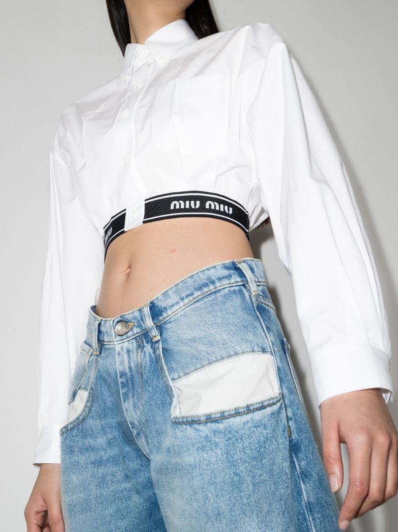 Logo Waist Cropped Shirt