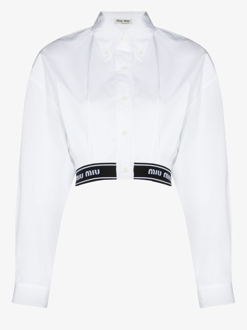Logo Waist Cropped Shirt