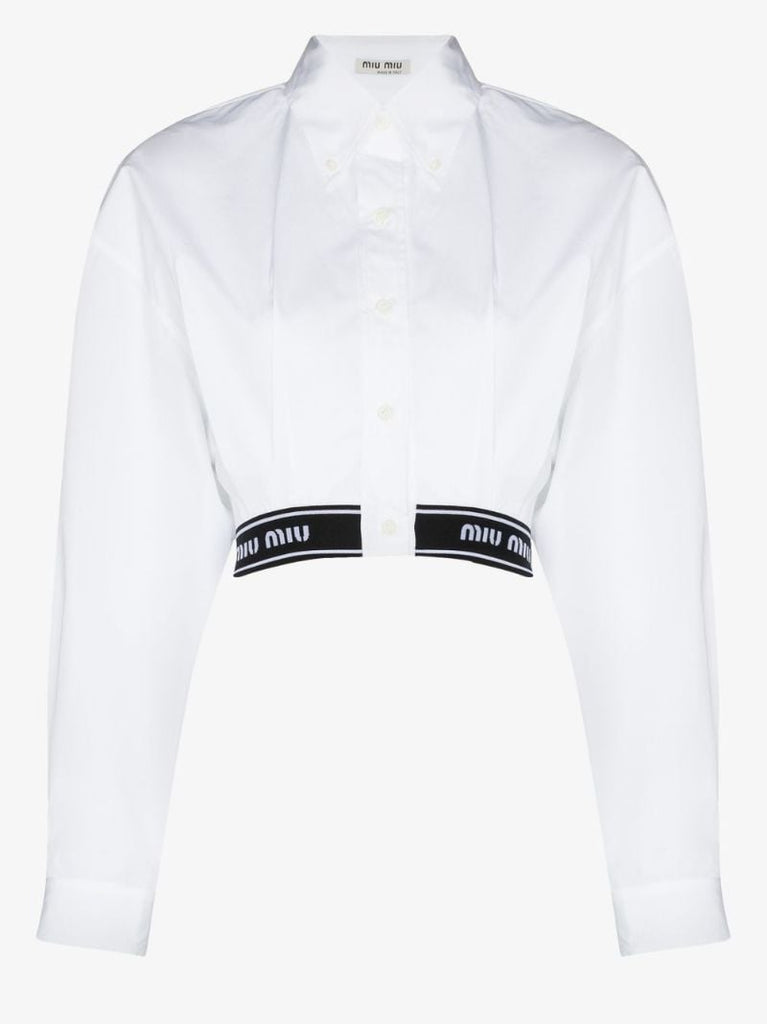 Logo Waist Cropped Shirt