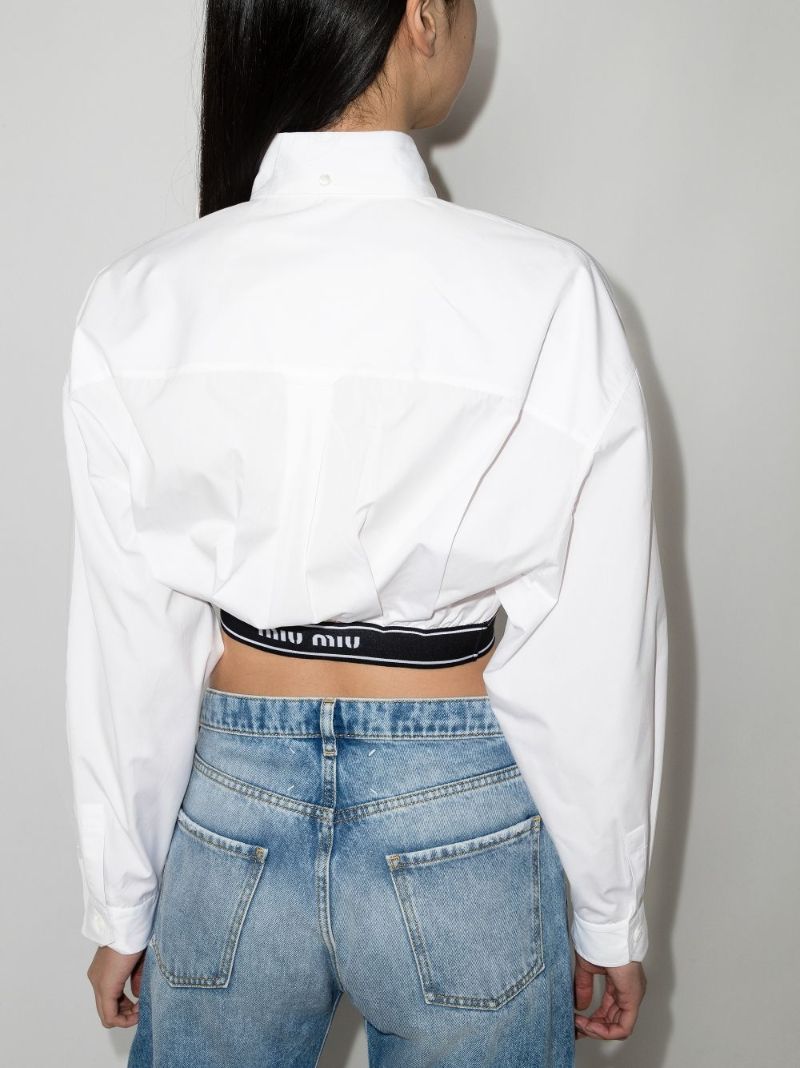 Logo Waist Cropped Shirt