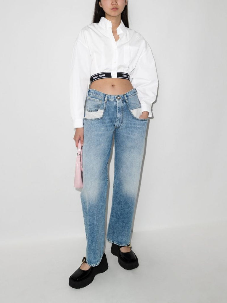 Logo Waist Cropped Shirt