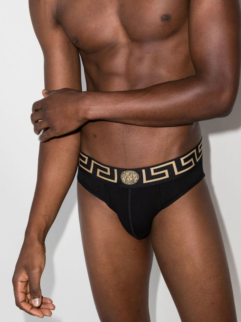Black and White Greca Border Briefs